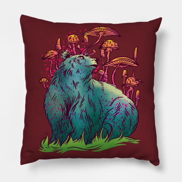 Bears are fun-gis Pillow by Manfish Inc.