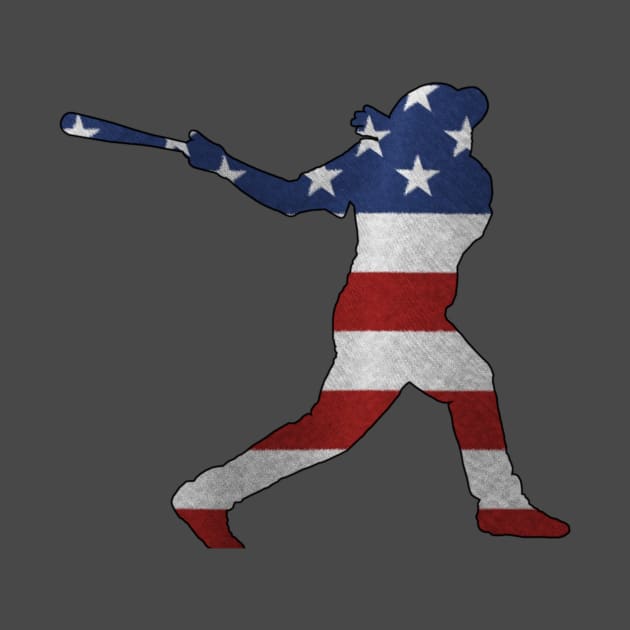 Baseball American Flag . Patriotic USA Sports Fans by Rossla Designs