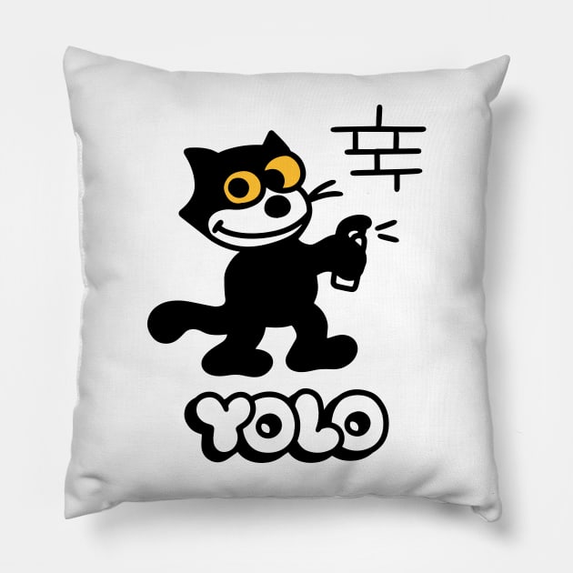 Yolo Cat Pillow by SEXY RECORDS