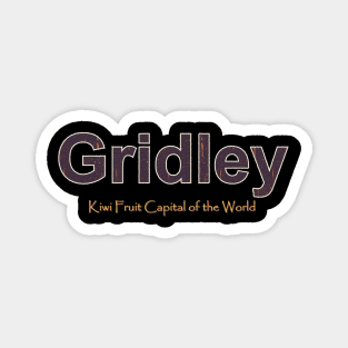 Gridley Grunge Text Magnet