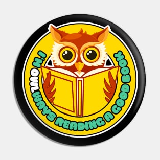 Cute Owl Reading Pin