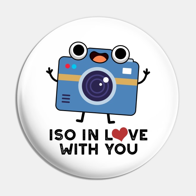 ISO In Love With You Cute Camera Pun Pin by punnybone