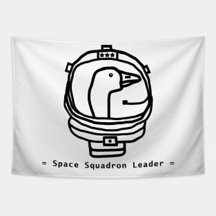 Space Astronaut Goose Portrait Drawing Tapestry