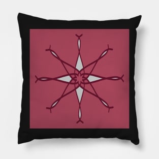 Compass rose - Warm Pink Red Pillow