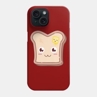 Kawaii toast, happy butter Phone Case