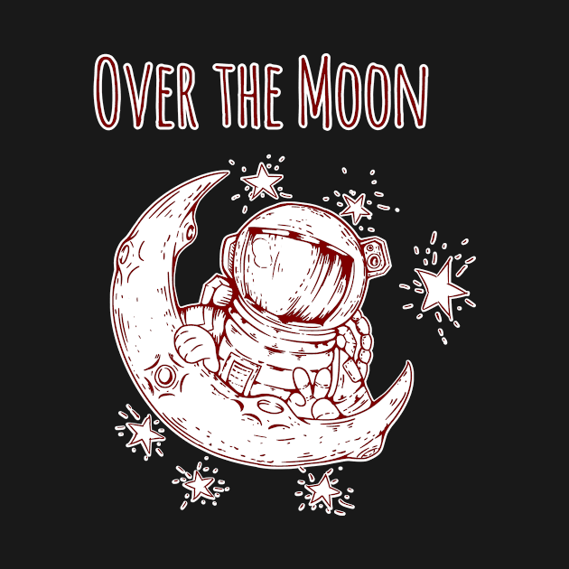 "Over the Moon" Cute Astronaut by focodesigns