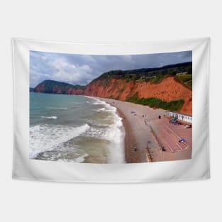 Sidmouth Beach Jurassic Coast Devon England Tapestry