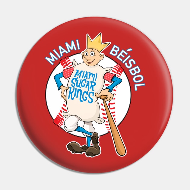 Marlins Baseball Sugar Kings Mascot Pin by GAMAS Threads