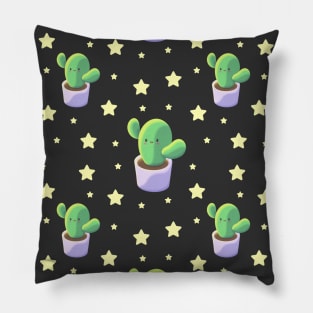 Kawaii Cactus Pattern Pillow