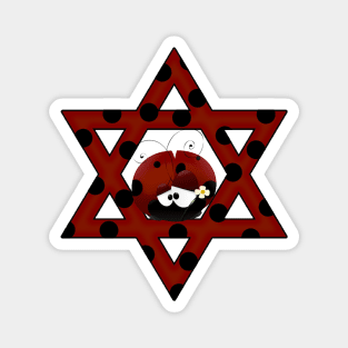 Jewish Ladybug Star of David Magnet