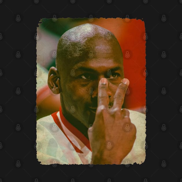 Two fingers Michael Jordan Vintage by Milu Milu