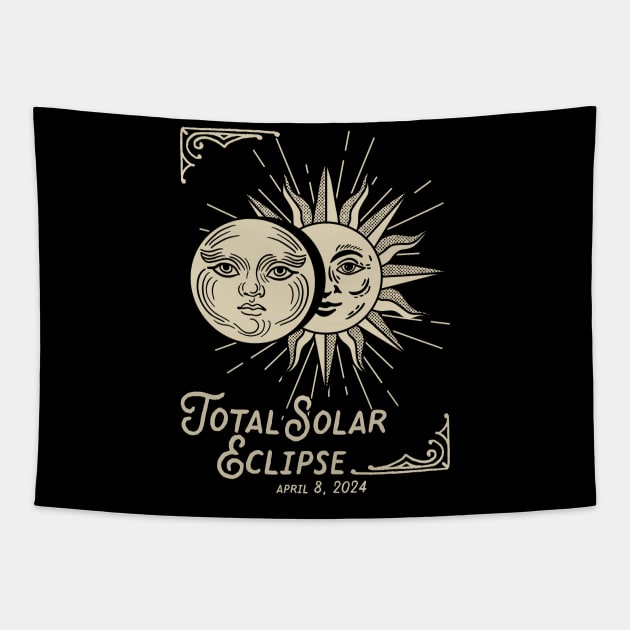 Total Solar Eclipse 2024 Tapestry by notsleepyart