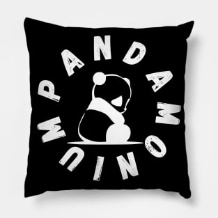 Pandamonium Funny Gift for Gothic Panda Lovers Pandemonium Pillow