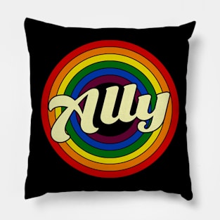 LGBT Pride Straight Ally Rainbow Pillow