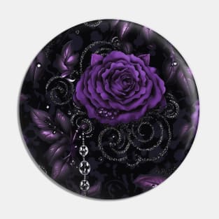 Purple Roses Pin