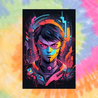 colorful cyber scifi futuristic boy T-Shirt