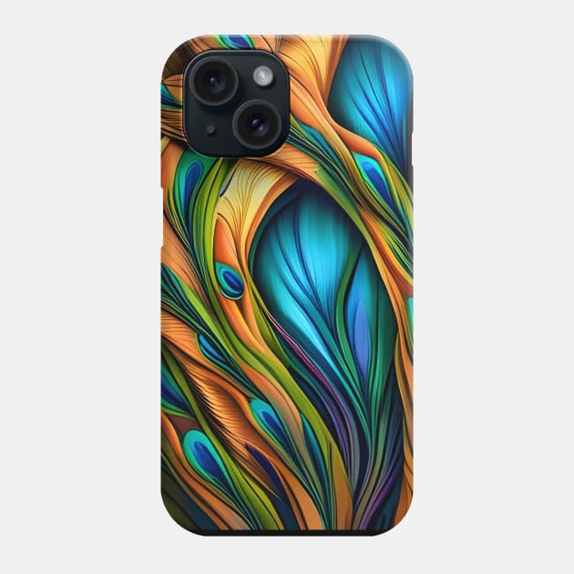 Dreamy Peacock Feathers Abstract Design Phone Case by LittleBean