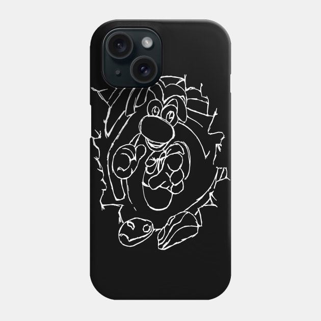 Rayman Burst outline White Phone Case by PhantomClothing