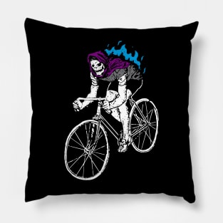 Death skull biker Pillow