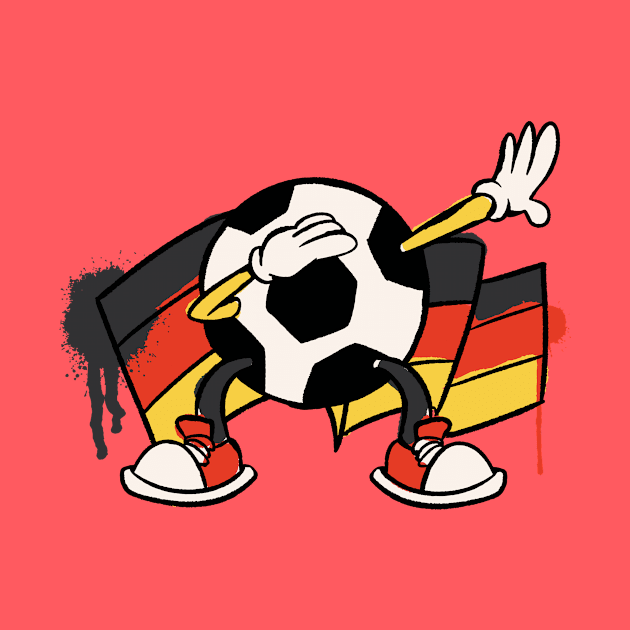 Dabbing Soccer Ball Cartoon Germany German Flag Football by Now Boarding