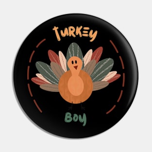 Turkey Boy Pin