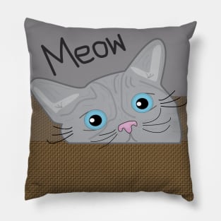 Kitty cat saying meow Pillow