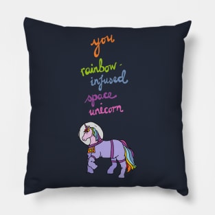 Leslie Knope compliment - space unicorn Pillow