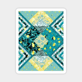 Floral Geometric Artwork Magnet