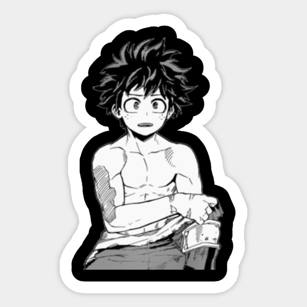Shirtless Midoriya My Hero Academia Aufkleber Teepublic De
