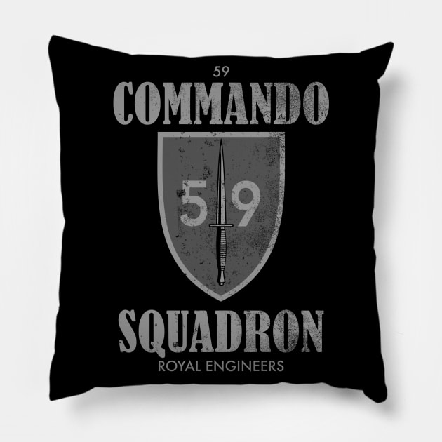 59 Commando Squadron (distressed) Pillow by TCP