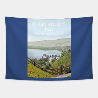 Robin Hoods Bay, North Yorkshire. Travel poster Tapestry