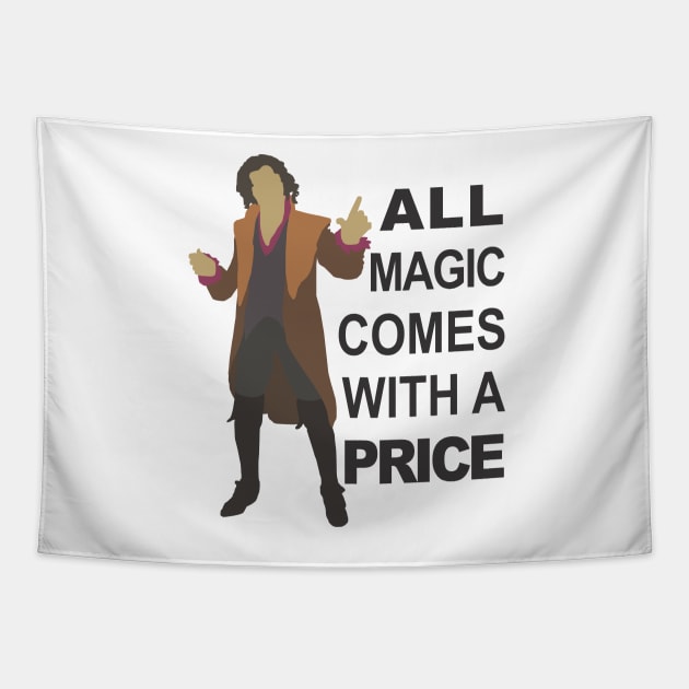 Rumple - All Magic - Black Text Tapestry by eevylynn