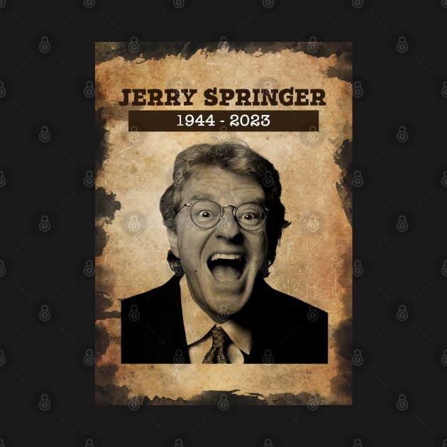 vintage Old Paper 80s Style Jerry springer by Madesu Art