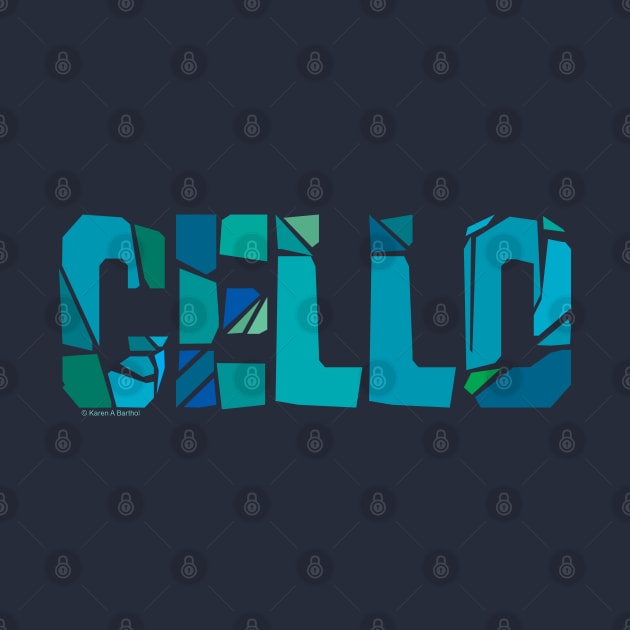Cracked Cello Text by Barthol Graphics