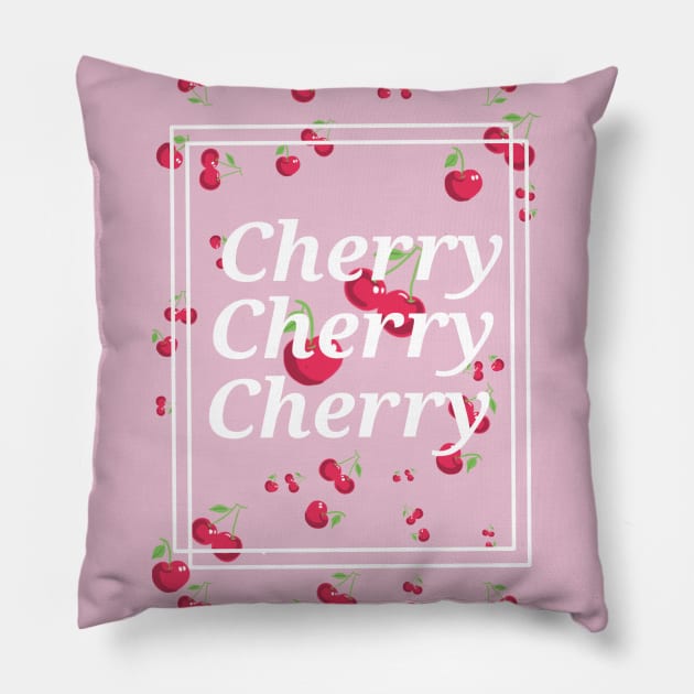 Cherry Cherry Cherry Pillow by Pupa