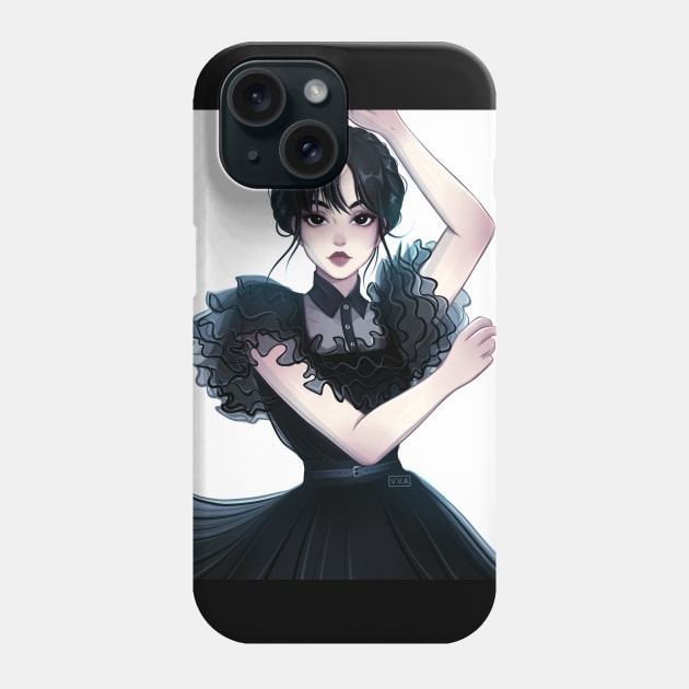 Wednesday Prom Phone Case by Vivian Valentin Art