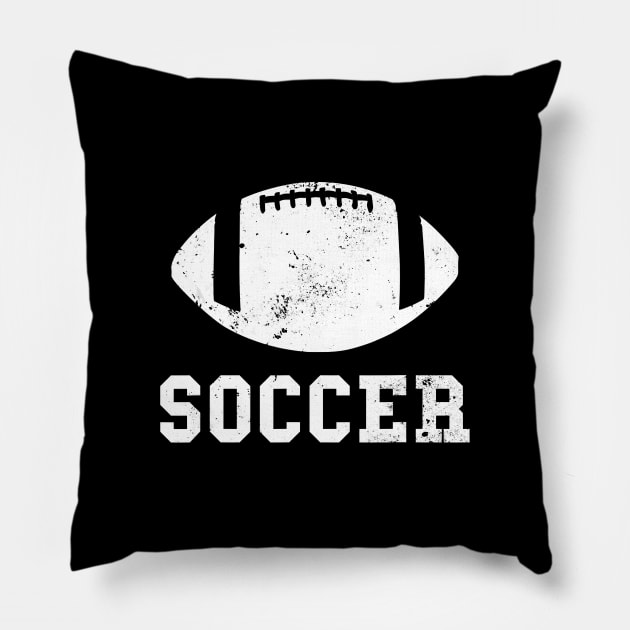 funny soccer american football Pillow by PHAIVAYCHU