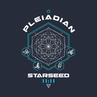 Pleiadian Starseed Light Code Sacred Geometry 11:11 T-Shirt