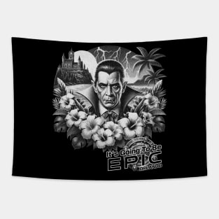 Vampire It's going to be Epic Orlando Florida New Theme Park Portal Design Tapestry