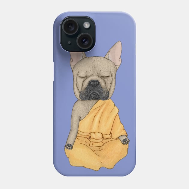 Frenchie meditation Phone Case by Barruf