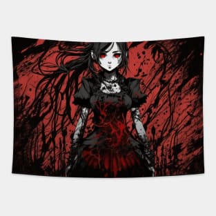 Demon Anime Goth Girl Tapestry