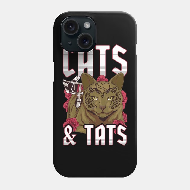 Funny Cats & Tats Inked Tattoo Obsessed Cat Lover Phone Case by theperfectpresents