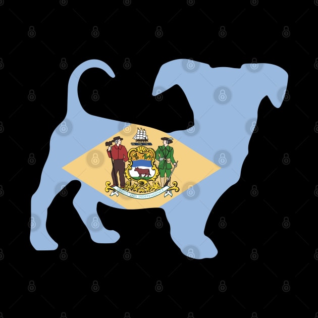 Chiweenie Dog Lover Delaware Flag by ryanjaycruz