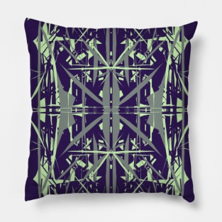 Abstract Industrial: prussian and celadon Pillow