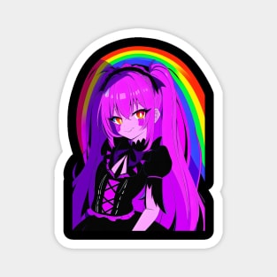 Kawaii Violet Rainbow Magnet