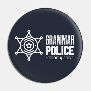 Grammar Police Pin