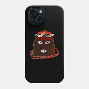 Obi Elegua w Cowry Crown and Eleke Necklace Dressing Phone Case