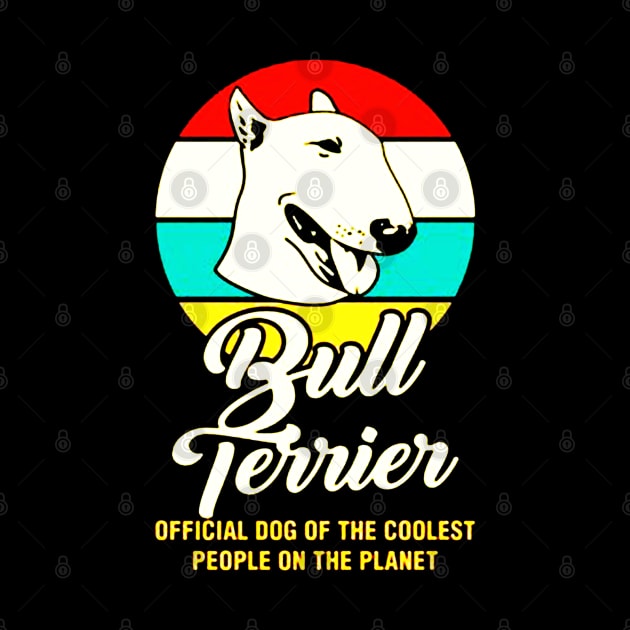 Funny Bull Terrier Dog Vintage Retro by fadetsunset