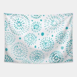 Abstract watercolor sparkles – turquoise Tapestry