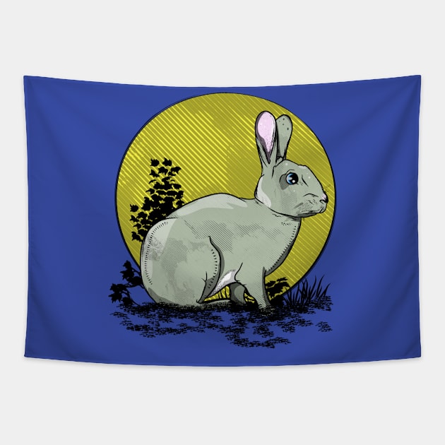 Wild rabbit Tapestry by mailboxdisco